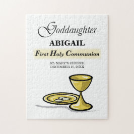 Quebra-cabeça Personalizável, Godchild First Communance Chalice