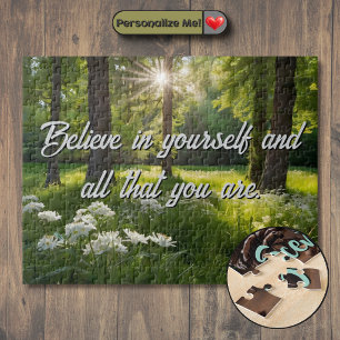 Quebra-cabeça Personalize suas Flores da Floresta Motivacionais