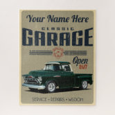 Quebra-cabeça Personalized Black 1957 Chevy Garage