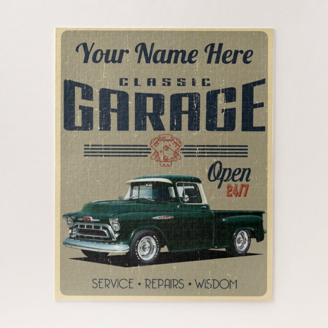 Quebra-cabeça Personalized 1957 Truck Garage (Vertical)
