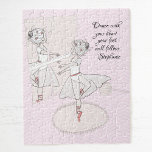 Quebra-cabeça Personalized - Ballerina<br><div class="desc">Dance with your heart, your feet will follow - child's name.
Personalized Puzzle! Check out more of my personalized gifts!</div>