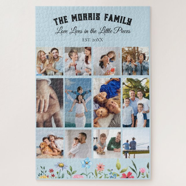 Quebra-cabeça Personalized Family Photo Collage Jigsaw Puzzle  (Vertical)