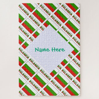 Quebra-cabeça Personalized Green Name Bulgaria Flag Tiled