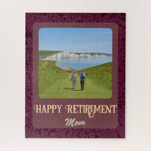 Quebra-cabeça Personalized Happy Retirement Gifts for Mom Red