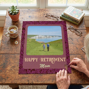 Quebra-cabeça Personalized Happy Retirement Gifts for Mom Red