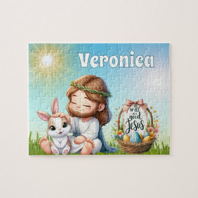 Quebra-cabeça Personalized He Is Risen Easter (Horizontal)