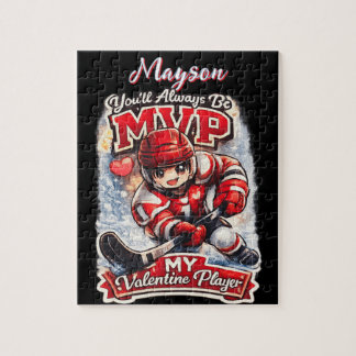 Quebra-cabeça Personalized Hockey MVP My Valentine Player