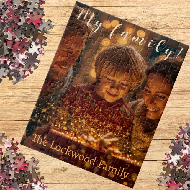Quebra-cabeça Personalized My Family Name I Photo Keepsake  (Personalized My Family Name I Photo Keepsake Jigsaw Puzzle)