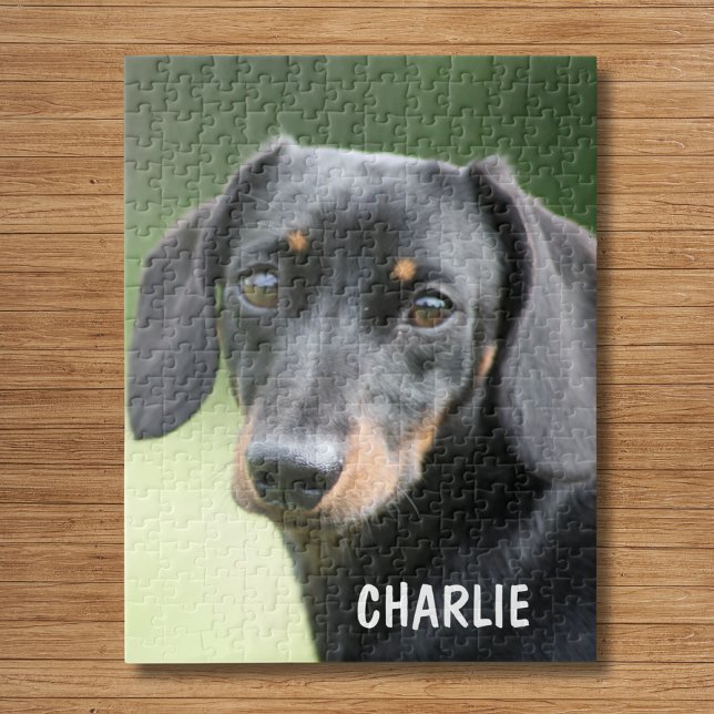 Quebra-cabeça Personalized Pet Photo & Custom Name (Custom Pet Photo & Name Puzzle)