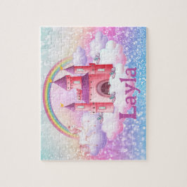 Quebra-cabeça Personalized Princess Castle Child Name Puzzle