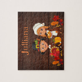Quebra-cabeça Personalized Thanksgiving Child Name Puzzle