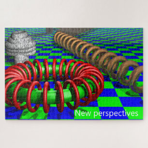 Quebra-cabeça Perspectiva Geométrica Ilusão de Arte Moderna