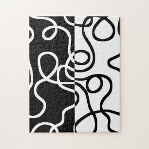 Quebra-cabeça Persuasão linear I: Abstrato preto e branco