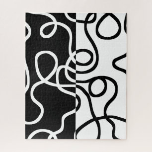 Quebra-cabeça Persuasão linear I: Abstrato preto e branco