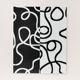 Quebra-cabeça Persuasão linear I: Abstrato preto e branco