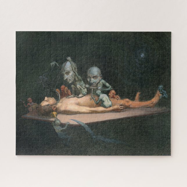 Quebra-cabeça Perto da morte, vendo espíritos Mau demônicos (Horizontal)