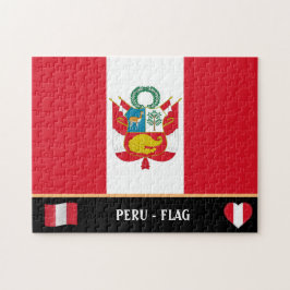 Quebra-cabeça Peruvia Flag & Peruan country / Peru Jigseru Quebr