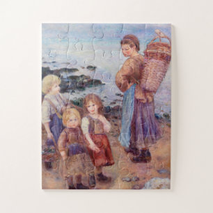 Quebra-cabeça Pesca de mexilhão por pintura impressionista de Re