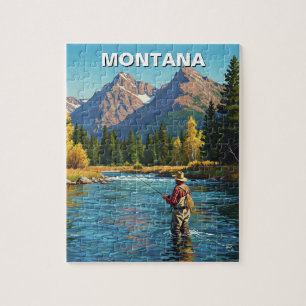 Quebra-cabeça Pesca de mosca no rio Yellowstone de Montana