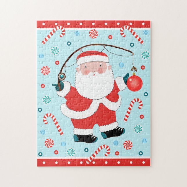 Quebra-cabeça Pesca de Natal (Vertical)