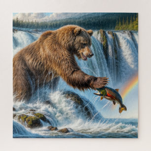 Quebra-cabeça Pesca do Urso Cinzeiro do Alasca