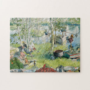 Quebra-cabeça Pesca marítima, 1895, por Carl Larsson