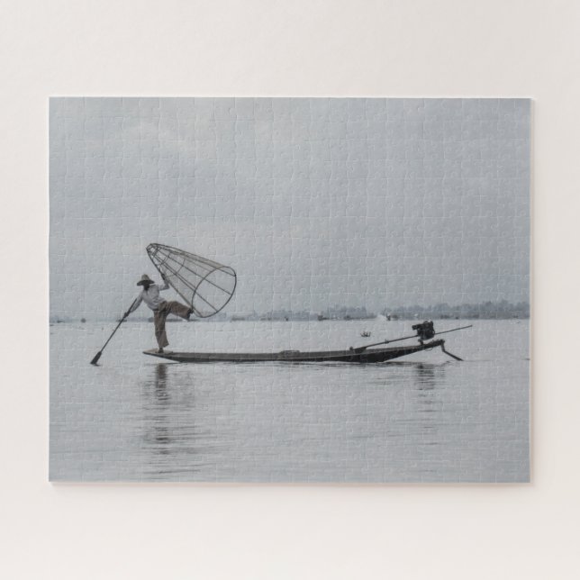 Quebra-cabeça pesca no lago Inle (Horizontal)