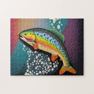 Quebra-cabeça Pesca Personalizável de Voo Arco-Íris