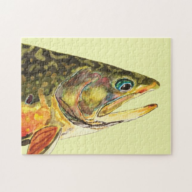 Quebra-cabeça Pescador Brook Trout (Horizontal)