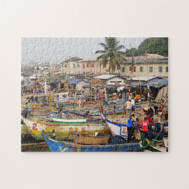 Quebra-cabeça Pescadores de Gana (Horizontal)