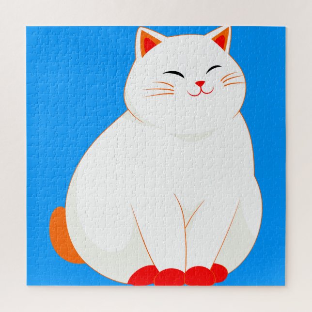 Quebra-cabeça Pêssegos, o Gato Sorridente (Vertical)
