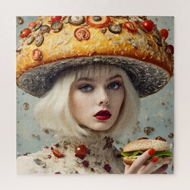 Quebra-cabeça Pessoa Comida engraçada (Vertical)