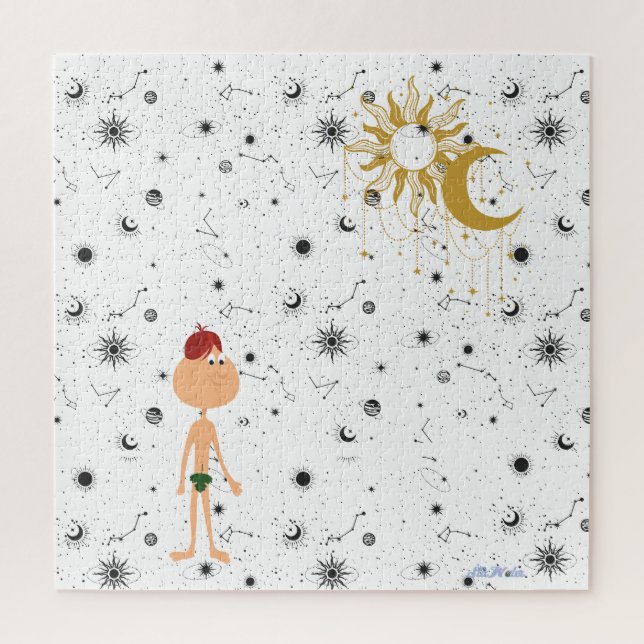 Quebra-cabeça pessoas de estrelas da lua (Vertical)