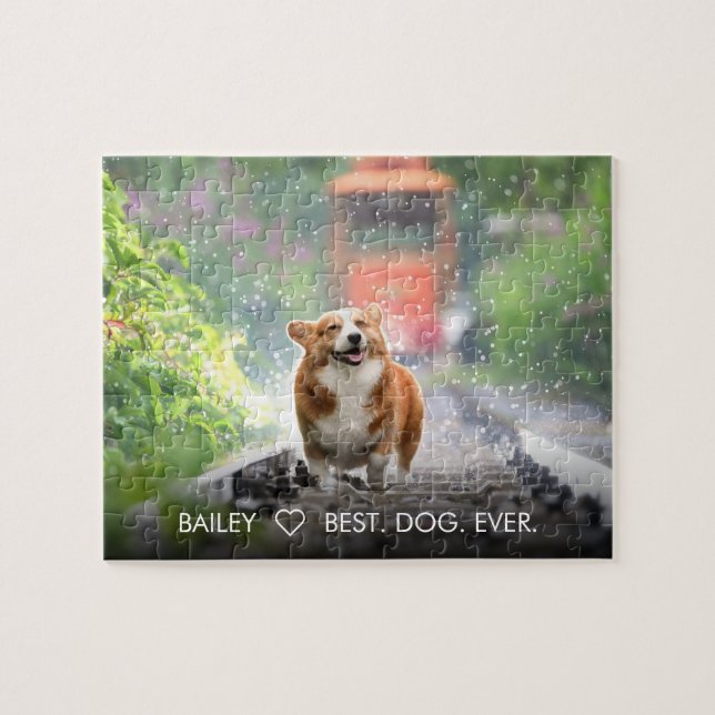 Quebra-cabeça Pet Foto Personalizada Personalizada Pets Puppy Cã (Horizontal)