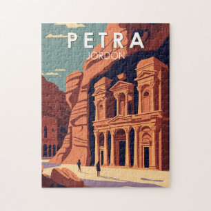 Quebra-cabeça Petra Jordan Viagem Art Vintage