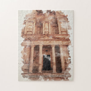 Quebra-cabeça Petra Jordan Watercolor Art 