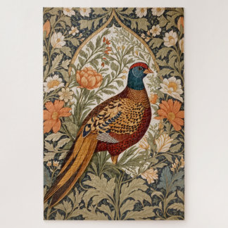 Quebra-cabeça Pheasant Vintage Floral William Morris Inspired 