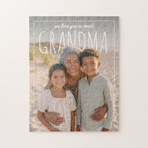 Quebra-cabeça PhotoPop Personalizado Nós Amamos Você Muito Vovó