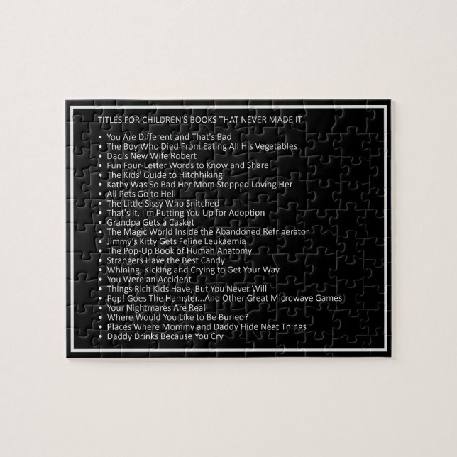 Quebra-cabeça Piadas 8 personalizado excepcional do quebra-cabeç (Horizontal)