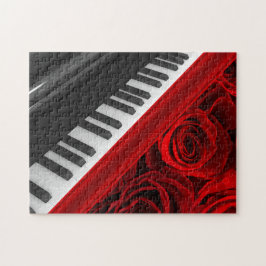 Quebra-cabeça Piano e rosas