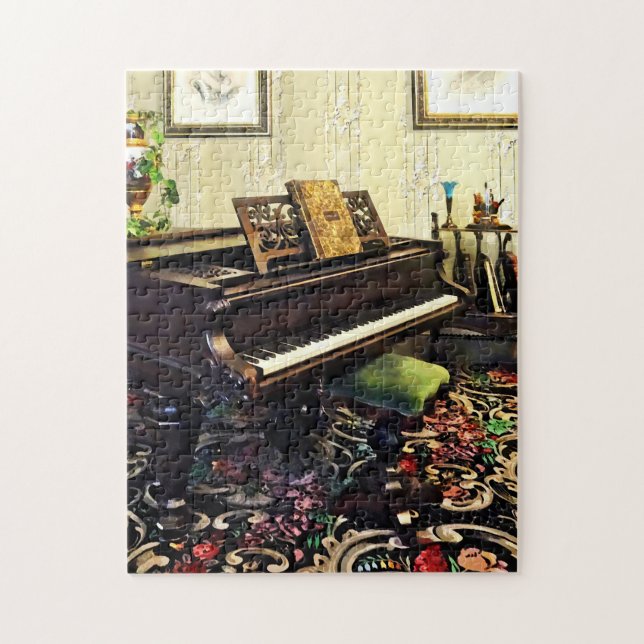 Quebra-cabeça Piano Elegante no salão vitoriano (Vertical)