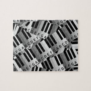 Quebra-cabeça Piano Keys Black and WhitePadrões