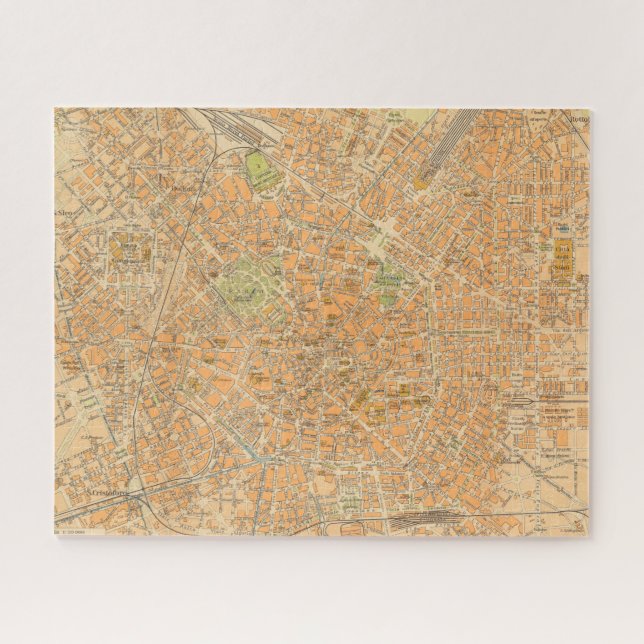 Quebra-cabeça Pianta di Milano - Mapa de Milão, Itália (Horizontal)