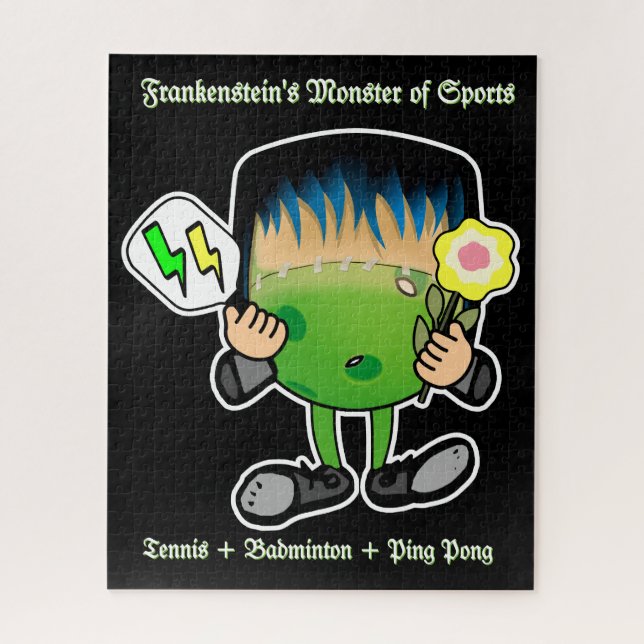 Quebra-cabeça Pickleball - Monstro dos Esportes do Frankenstein (Vertical)