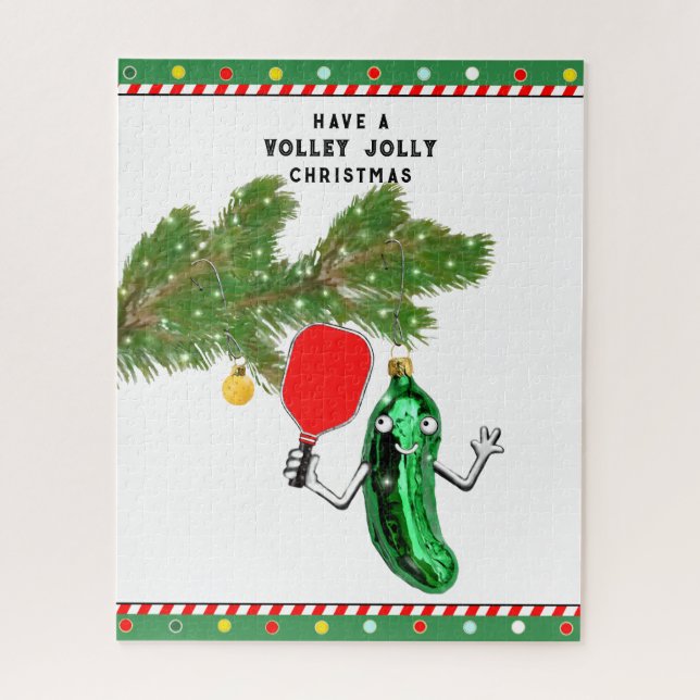 Quebra-cabeça Pickleball no Natal (Vertical)