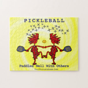 Quebra-cabeça Pickleballles Paddles Bem Com Outros Quebra-cabeç