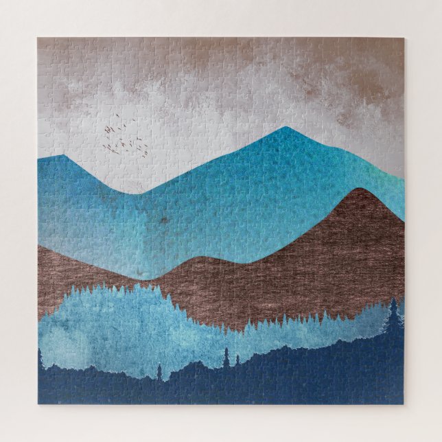 Quebra-cabeça Picos da Montanha Azul (Vertical)