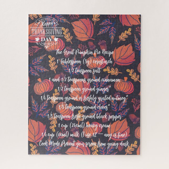 Quebra-cabeça Pie Pumpkin, Turquia (Vertical)