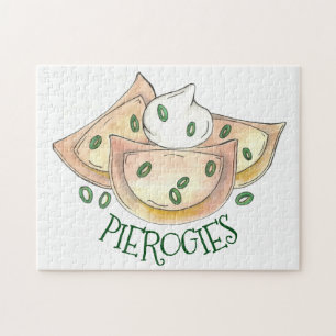 Quebra-cabeça Pierogies Polonês Batata-Dumplings Foodie