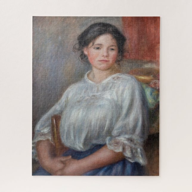 Quebra-cabeça Pierre-Auguste Renoir - Jovem Mulher Sentada (Vertical)